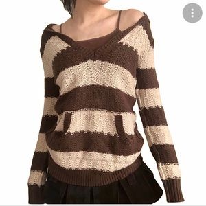 OP knitted  sweater with a hoodie